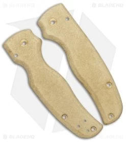 Flytanium Custom Brass Scales For Spyderco Shaman - Stonewash