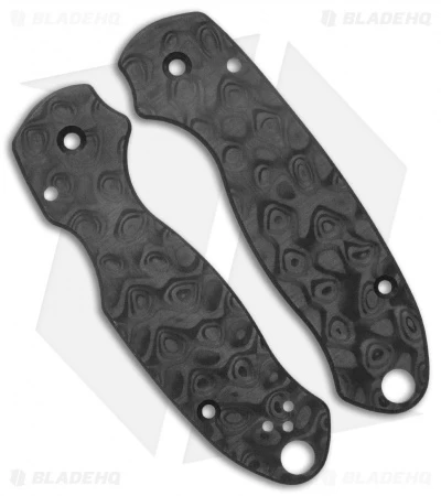 Flytanium Classic Raindrop Carbon Fiber Scales For Spyderco Para3 Knife 3 Flytanium Classic Raindrop Carbon Fiber Scales For Spyderco Para3 Knife
