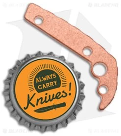 Flytanium Custom Brass Back Spacer For Demko AD20.5 Knife (Stonewash) -Knife Shop Flytanium Copper Back Spacer for Demko AD 20.5 SW BHQ 176635 jr bottlecap