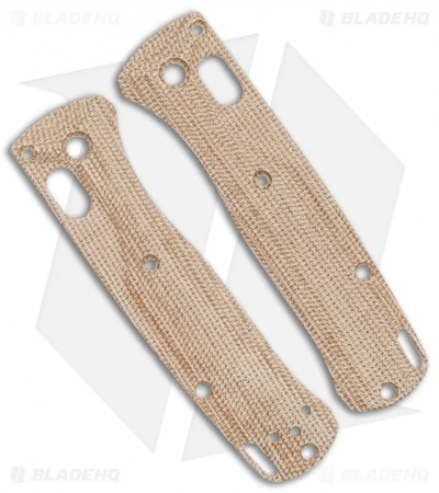 Flytanium Crossfade Scales For Benchmade Mini Bugout - Natural Canvas Micarta 3 Flytanium Crossfade Scales For Benchmade Mini Bugout - Natural Canvas Micarta