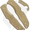 Flytanium Custom Brass Scale Kit For Spyderco Endura - Stonewash -Knife Shop Flytanium Custom Brass Scale Kit Spyderco Endura BHQ 115480 jr