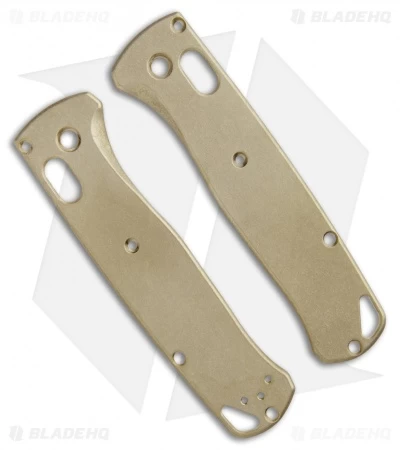 Flytanium Classic Brass Scales For Benchmade Bugout - Stonewash 3 Flytanium Classic Brass Scales For Benchmade Bugout - Stonewash