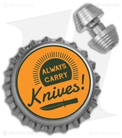 Flytanium Custom Titanium Thumb Stud For Demko AD20.5 Knife (Stonewash) -Knife Shop Flytanium Custom Ti Thumbstud Demko AD 20.5 SW BHQ 176625 jr bottlecap