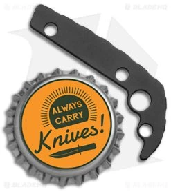 Flytanium Custom Titanium Back Spacer For Demko AD20.5 Knife (Black DLC) -Knife Shop Flytanium DLC Coated Back Spacer for Demko AD 20.5 BHQ 176633 jr bottlecap