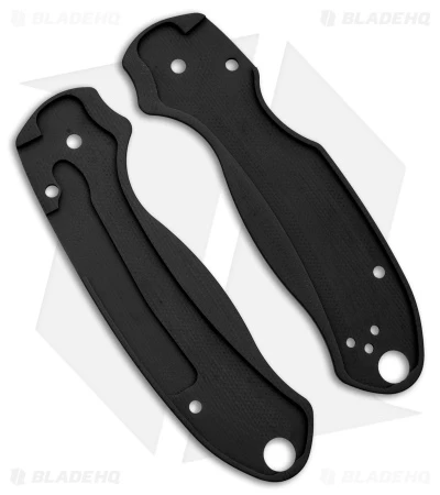 Flytanium Lotus Black G-10 Scales For Spyderco Paramilitary 3 Knife 4 Flytanium Lotus Black G-10 Scales For Spyderco Paramilitary 3 Knife - Image 2