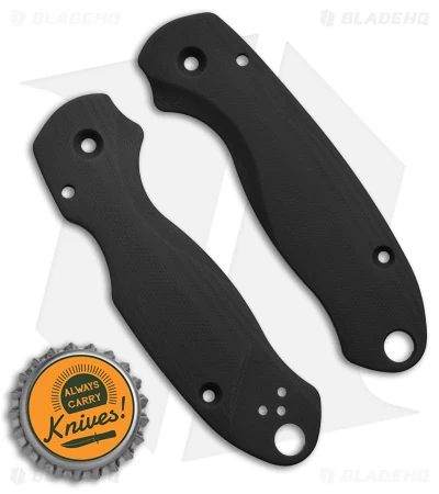 Flytanium Lotus Black G-10 Scales For Spyderco Paramilitary 3 Knife 5 Flytanium Lotus Black G-10 Scales For Spyderco Paramilitary 3 Knife - Image 3