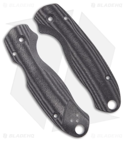 Flytanium Lotus Black Linen Micarta Scales For Spyderco Para 3 Knife 3 Flytanium Lotus Black Linen Micarta Scales For Spyderco Para 3 Knife