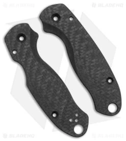 Flytanium Lotus Carbon Fiber Scales For Spyderco Paramilitary 3 Knife