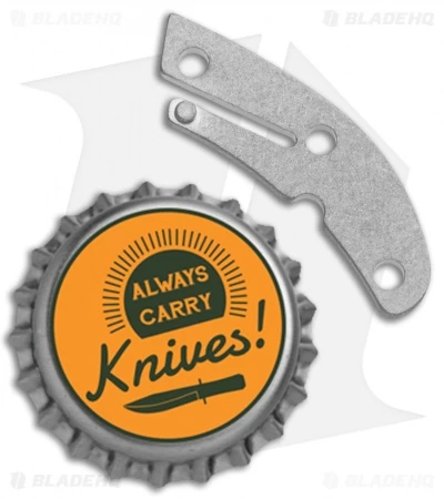 Flytanium Titanium Backspacer For Spyderco Delica - Stonewash 5 Flytanium Titanium Backspacer For Spyderco Delica - Stonewash - Image 3