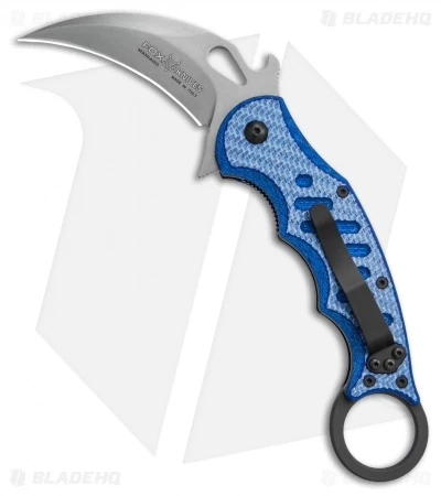 Fox Karambit Folding Knife Blue Twill G-10 (3" SW) 479BLTSW 3 Fox Karambit Folding Knife Blue Twill G-10 (3" SW) 479BLTSW