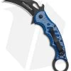 Fox Karambit Folding Knife Blue Twill G-10 (3" Black) 479BLT -Knife Shop Fox Karambit Blue Twill G10 Black BHQ 138463 td