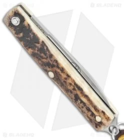 GEC #05 Keychain Knife Sambar Stag (1.5" Plain) 052121 Sambar Stag -Knife Shop GEC 05 Keychain Knife Sambar Stag Plain BHQ 134854 jr side