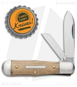 GEC #06 Tidioute Cutlery Pemberton Pocket Knife 2.75" Muslin Micarta 062219 -Knife Shop GEC 06 Tidioute Cutlery Pemberton Muslin Micarta 062219 BHQ 95129 jr bottlecap
