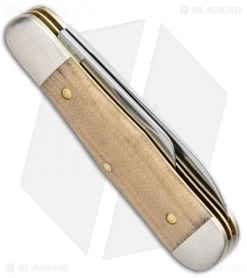 GEC #06 Tidioute Cutlery Pemberton Pocket Knife 2.75" Muslin Micarta 062219 -Knife Shop GEC 06 Tidioute Cutlery Pemberton Muslin Micarta 062219 BHQ 95129 jr side