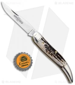 GEC #12 Northfield UN-X-LD Toothpick Slip Joint Knife (4.0" Sambar Stag) 128119 -Knife Shop GEC 12 Northfield UN X LD Copperhead 128119 BHQ 99183 jr bottlecap