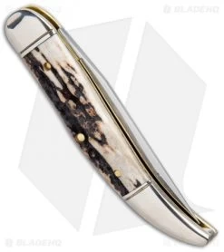 GEC #12 Northfield UN-X-LD Toothpick Slip Joint Knife (4.0" Sambar Stag) 128119 -Knife Shop GEC 12 Northfield UN X LD Copperhead 128119 BHQ 99183 jr side