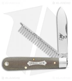 GEC #15 Tidioute Urban Jack OD Green Canvas Micarta (2.75" Satin) 152221