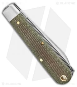 GEC #15 Tidioute Urban Jack OD Green Canvas Micarta (2.75" Satin) 152221 -Knife Shop GEC 15 Tidioute Urban Jack OD Green Canvas Micarta 2.75 Satin 152221 BHQ 121954 LS Side