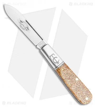 GEC #15 Tidoute Barlow Knife Glitter Gold Acrylic (2.75" Satin) 152121 3 GEC #15 Tidoute Barlow Knife Glitter Gold Acrylic (2.75" Satin) 152121
