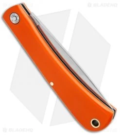 GEC #21 Farm & Field Bull Buster Slip Joint Orange Delrin (4.625"Satin) 215119 -Knife Shop GEC 21 Farm and Field Bull Buster SJ Orange Delrin Satin 215119 BHQ 93435 jr side