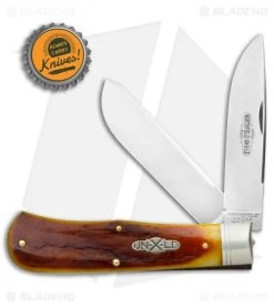 GEC #23 Pioneer Trapper Pocket Knife 4.5" Antique Autumn Natural Bone 9 GEC #23 Pioneer Trapper Pocket Knife 4.5" Antique Autumn Natural Bone -Knife Shop GEC 23 Pioneer Trapper Pocket Knife Antique Autumn Natural Bone BHQ 113945 jr bottlecap