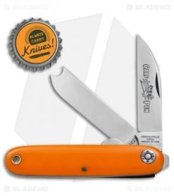 GEC #35 Farm & Field Calf Pen Pocket Knife 3.6" Orange Delrin 350217 -Knife Shop GEC 35 Farm Field Calf Pen Orange Delrin 350217 BHQ 78008 jr bottlecap