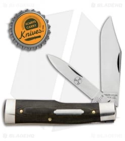 GEC #44 Tidoute Gunstock Buffalo Jack Pocket Knife 3.3" OD Green Linen Micarta -Knife Shop GEC 44 Tidoute Gunstock Buffalo Jack OD Green Linen Micarta 441218 BHQ 87289 jr bottlecap