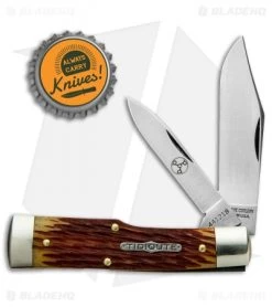 GEC #44 Tidoute Gunstock Buffalo Jack Pocket Knife 3.375" Goldenrod Jigged Bone -Knife Shop GEC 44 Tidoute Gunstock Buffalo Jack Pocket Goldenrod Jigged Bone BHQ 87648 jr bottlecap