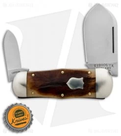 GEC #46 Tidioute Cutlery Whaler Pocket Knife 4.3" Muscle Bone 462218 -Knife Shop GEC 46 Tidioute Cutlery Whaler Muscle Bone 462218 BHQ 84937 jr bottlecap