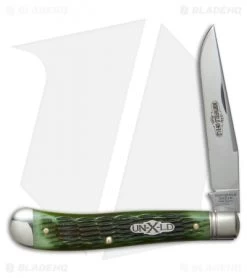 GEC #48 Northfield UN-X-LD Pocket Knife 3.8" Pickle Green Jigged Bone 488117