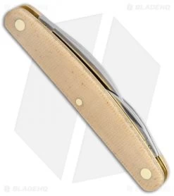 GEC #62 Farm And Field 3.875" Pocket Carver Knife Muslin Micarta -Knife Shop GEC 62 Farm and Field Muslin Micarta BHQ 113150 jr side