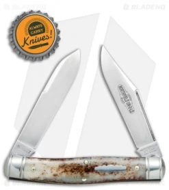 GEC #81 Northfield UN-X-LD Bull Moose Pocket Knife 3.8" Appaloosa Bone 811217 -Knife Shop GEC 81 Northfield UN X LD Bull Moose Appaloosa Bone 811217 BHQ 77848 jr bottlecap