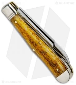 GEC #92 Northfield UN-X-LD Eureka Jack Pocket Knife Antique Goldenrod Camel Bone -Knife Shop GEC 92 Northfield UN X LD Eureka Jack Antique Goldenrod Camel Bone 922219 BHQ 102980 jr side