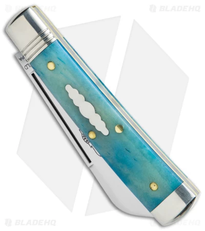 GEC Northfield UN-X-LD Wharncliffe Pocket Knife Blue Camel Bone (3.75" Satin) 4 GEC Northfield UN-X-LD Wharncliffe Pocket Knife Blue Camel Bone (3.75" Satin) - Image 2