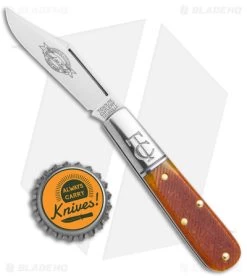 GEC #14 Tidioute Barlow Knife Goldenrod Sawcut Bone (2.35" Satin) 141122 -Knife Shop GEC Tidioute 14 Barlow Goldenrod Sawcut Bone Satin BHQ 145160 jr bottlecap