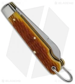 GEC #15 Tidioute Beer Scout Knife Club 3.5" Golden Ale Jigged Bone 153216CL -Knife Shop GEC Tidioute Beer Scout Club Golden Ale Jigged Bone 153216CL BHQ 50852 jr side