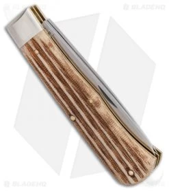 GEC Tidioute Cutlery #23 Pioneer Trapper Pocket Knife 4.5" Woodland Micarta -Knife Shop GEC Tidioute Cutlery 23 Pioneer Trapper Pocket Knife 4.5in Woodland Micarta 235220 BHQ 113343 LS Side 2