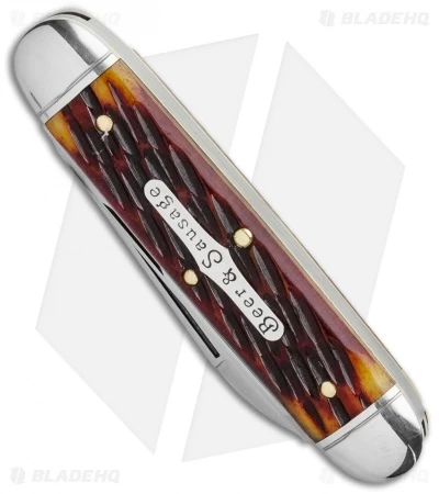 GEC Tidioute Cutlery Beer & Sausage 3.75" Pocket Knife Autumn Leaf Jigged Bone 4 GEC Tidioute Cutlery Beer & Sausage 3.75" Pocket Knife Autumn Leaf Jigged Bone - Image 2