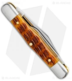 GEC Tidioute Cutlery Conductor 3.25" Pocket Knife Antique Autumn Jigged Bone -Knife Shop GEC Tidioute Cutlery Conductor Pocket Knife Antique Autumn Jigged Bone 331220 BHQ 115475 LS Side