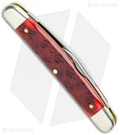 GEC Tidioute Cutlery Easy Pocket Congress Knife 3.75" Blood Red Jigged Bone -Knife Shop GEC Tidioute Cutlery Easy Pocket Congress Blood Red Jigged Bone 620220 BHQ 107278 jr side