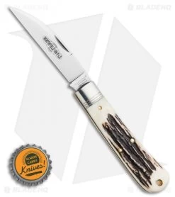 GEC Tidioute Cutlery Viper Pocket Knife Sambar Stag (3" Satin) 470120 -Knife Shop GEC Tidioute Cutlery Viper Pocket Knife Sambar Stag 3 Satin 470120 BHQ 120362 LS Bottlecap
