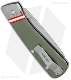 Gerber Straightlace Sheepsfoot Slip Joint Knife OD Green (2.9" Satin) 8 Gerber Straightlace Sheepsfoot Slip Joint Knife OD Green (2.9" Satin) -Knife Shop Gerber Straightlace SJ Green Sheepsfoot Satin BHQ 94199 jr side 2