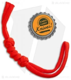 Tallen Knotted Paracord Lanyard - Red -Knife Shop Grindwox Knotted Paracord Lanyard Red BHQ 71143 jr bottlecap