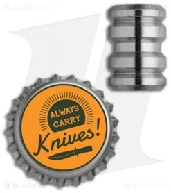 Grumpy's EDC Titanium Tank Bead - Machined Finish -Knife Shop Grumpys EDC Ti Tank Bead Machined Finish BHQ 89993 jr bottlecap