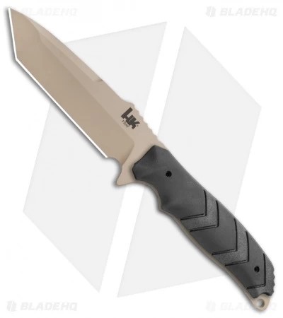 HK Fray Tanto Fixed Blade Knife Black Rubber (4.25" FDE) 55243 3 HK Fray Tanto Fixed Blade Knife Black Rubber (4.25" FDE) 55243