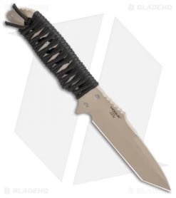 HK Fray Tanto Fixed Blade Knife Black Rubber (4.25" FDE) 55243 10 HK Fray Tanto Fixed Blade Knife Black Rubber (4.25" FDE) 55243 -Knife Shop HK Fray Tanto Fixed Blade Knife Black Paracord 4.25 FDE 55243 BHQ 100259 LS Spine