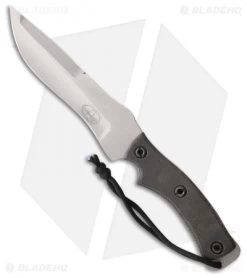 Hazen Knives Troll 1095 Fixed Blade Knife Black Micarta (5.5" Stonewash)