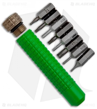 Heretic Knives Green Tool Kit Bit Driver + 8 Bits 3 Heretic Knives Green Tool Kit Bit Driver + 8 Bits