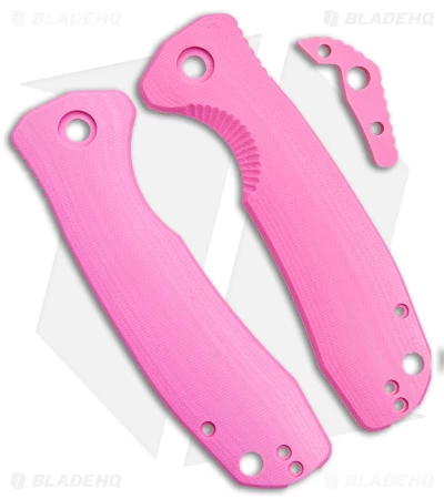 Honey Badger Knives Large Handle Set Pink G-10 3 Honey Badger Knives Large Handle Set Pink G-10