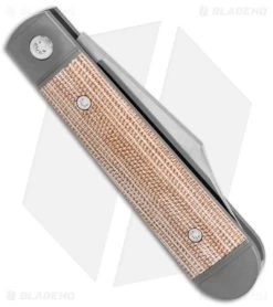 Jack Wolf Knives Little Bro Jack Slip Joint Knife Natural Micarta (2.7" Satin) 9 Jack Wolf Knives Little Bro Jack Slip Joint Knife Natural Micarta (2.7" Satin) -Knife Shop Jack Wolf Knives Little Bro Jack SJ Knife Natural Micarta Satin BHQ 141946 jr side